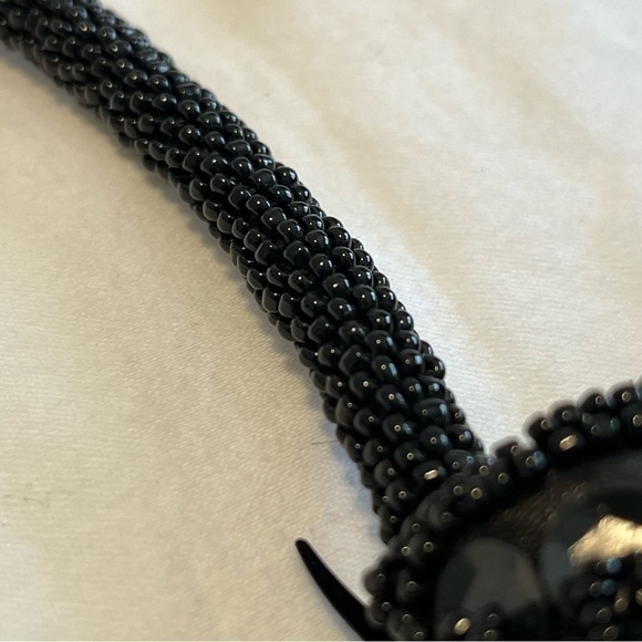 Black beaded retro evening bag - Picture 5 of 7